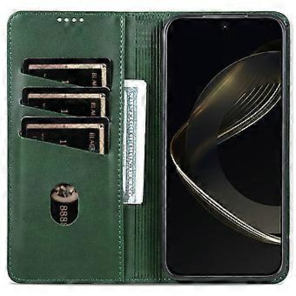 AZNS Fodral för Samsung Galaxy A56 5G, Kohudstextur PU Läder Plånboksfodral - Grön(Grön)