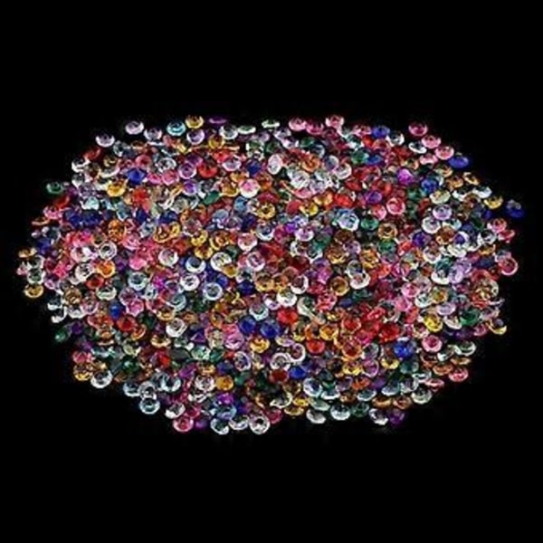 2000 stk. klare akryl rhinestones edelsten krystall fasetterte perler for bryllup 4mm (flerfarget)
