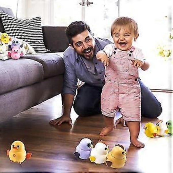 Baby Legetøj Elektronisk Kæledyr Kylling Kravle Legetøj Svingende Gående Magnetisk Kravle Baby Dyr Legetøj Bevægeligt Legetøj God Multi-farve Valgfri (Hvid)