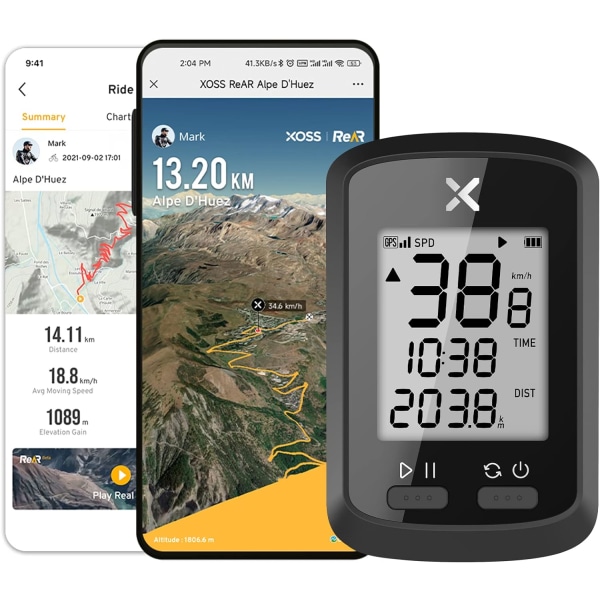 GPS-pyöräilytietokone Langaton polkupyörän nopeusmittari Matkamittari Cyclin