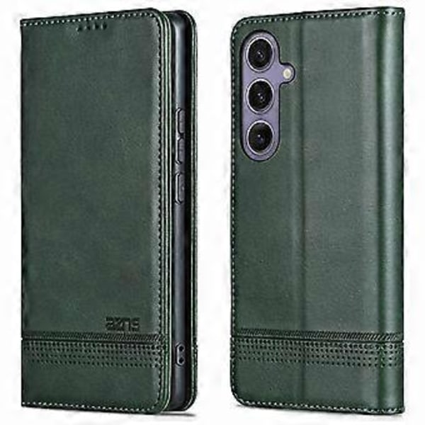 AZNS Fodral för Samsung Galaxy A56 5G, Kohudstextur PU Läder Plånboksfodral - Grön(Grön)