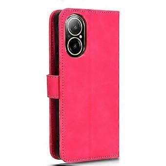 Flip PU læder etui med foldbart stativ og pung til Realme C67 4G ()