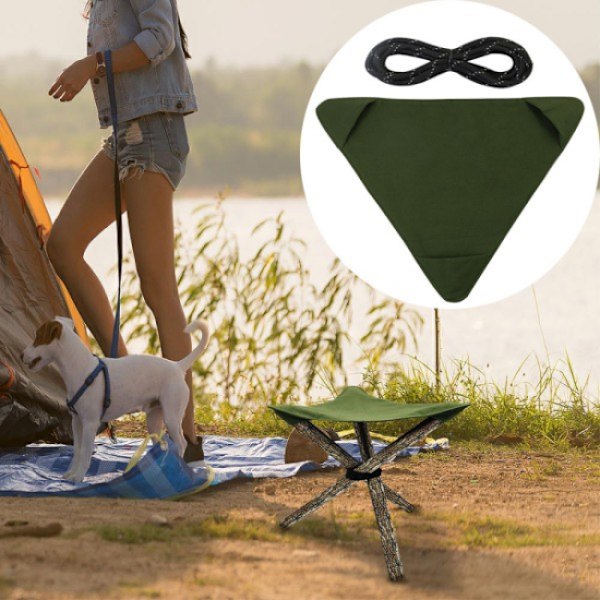 Ståpall Tyg Fällbar Camping Pall Överdrag Lätt Triang