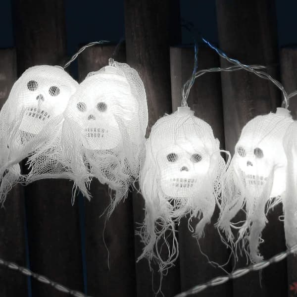 2-Halloween String Lights, Halloween Decorations Skeleton Skull S