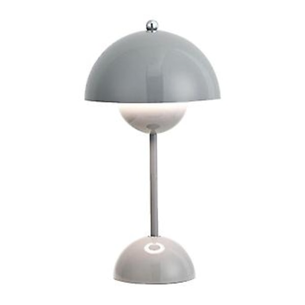 Svart Fredag 2023 Nordisk Blommig Bordlampa - Uppladdningsbar Grå