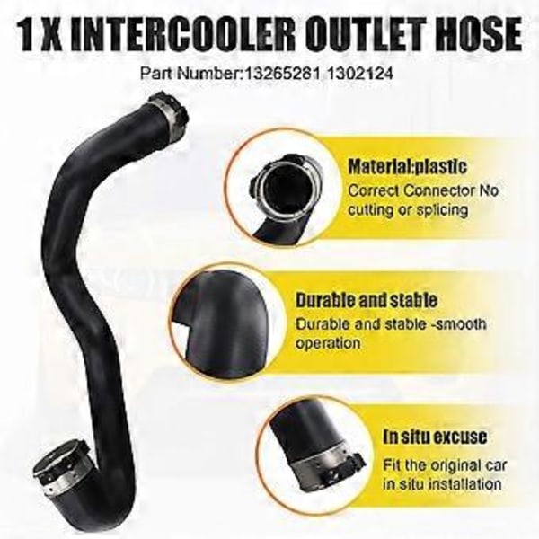 Bil Intercooler Udgangsslange til J 2009-2018 1.7 CDTi Ny 13265281 1302124