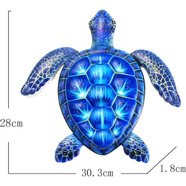 Metal Skildpadde - Smijern Skildpadde Hjemmedekoration - Metal Væghæng