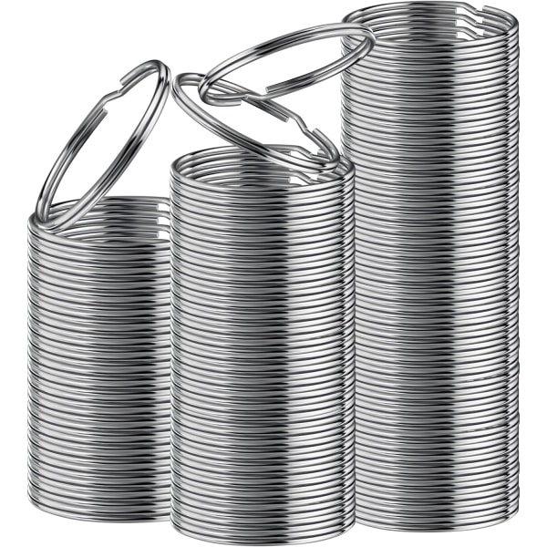 40-pack 32 mm Nickelpläterade ringar med runda silverstålkanter fo