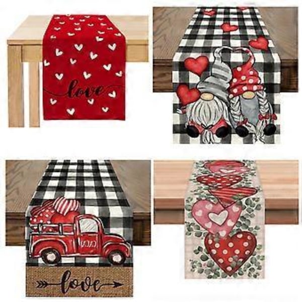 Dugdug Spring Dugdug Vandafvisende Polyester Dug Rektangulær Dugdækning (Tartan kærlighed bil)