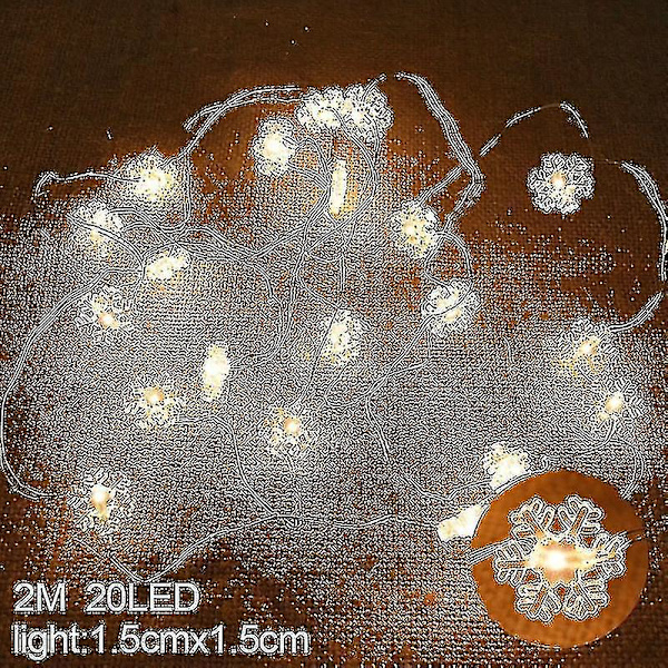 Snöflinga LED-ljus juldekorationer för hemhängande girlang julgransdekoration prydnad Navidad Xmas-gåva As shown