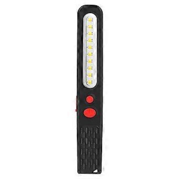 Laderbar LED arbeidslys, dobbelt fargekombinasjonslys Kontrolllys 2 i 1 COB LED lommelykt med dobbelt magnet