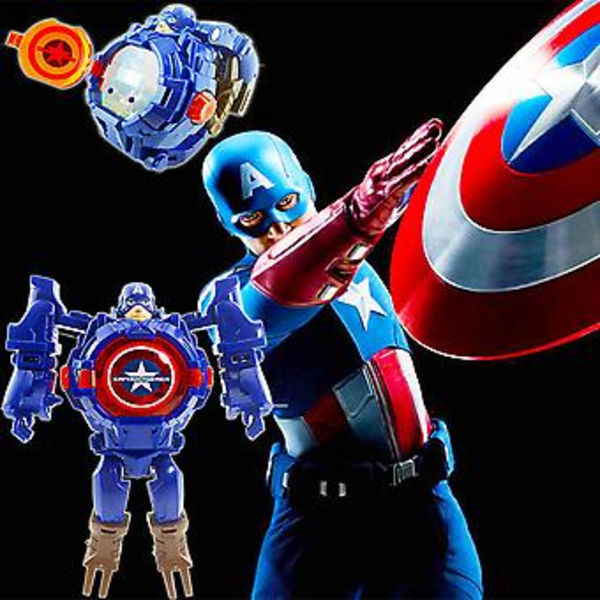 Superhero Creative Robot Transformer Lasten Heijastava Kello, Poikien Digitaaliset Rannekellot Helppokäyttöiset Piirroshahmoiset Rannelelut Syntymäpäivälahja (D)