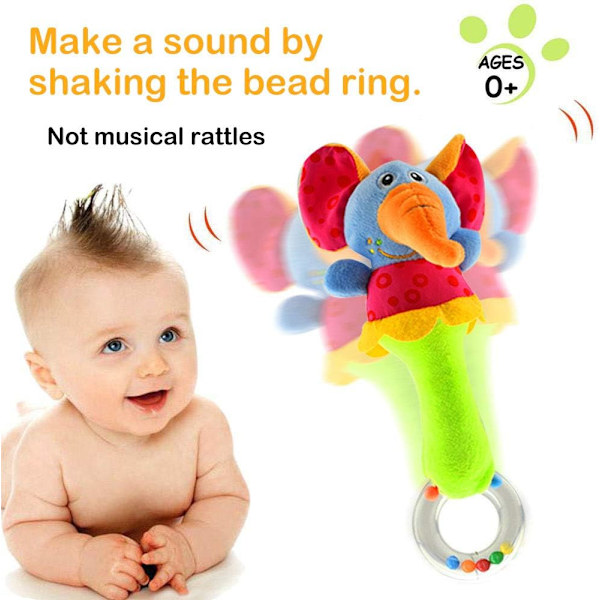Baby Soft Rattles Shaker, Spädbarnsutveckling Handgrepp Baby To