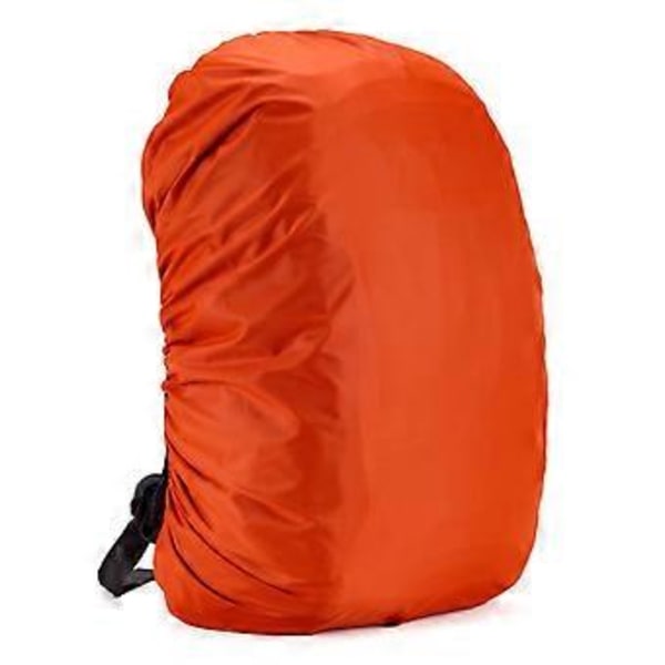 1~8PCS 35-80L Nylon Backpack Rain Dustproof Cover Waterproof Cover Outdoor Climbing Hiking Mountaineering Backpack Bag Cover( Orange 35L 1pc)