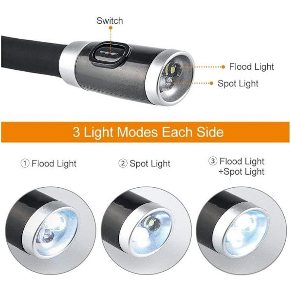 Hug Light - Fleksibel LED-lys til nakken, justerbar, foldbar L