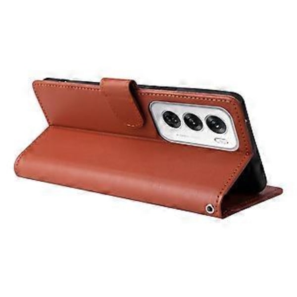 Til Oppo Reno12 Pro 5G (Global) Etui Wallet Stand View PU Læder Telefon Cover (Style C)