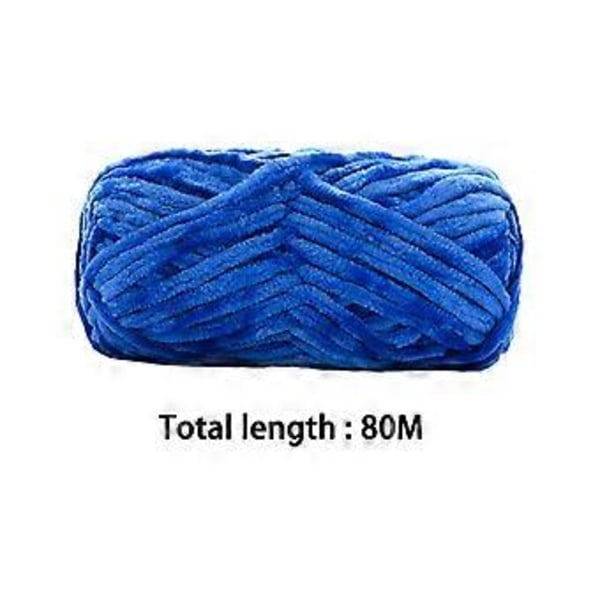 Grovt Garn Handstickning 80M DIY Tub Jättegarn Virkgarn Vikt Garn Handstickat Garn för Pläd Hantverk Halsduk Tröjor Kudde (Kungsblå)