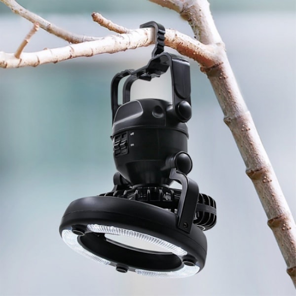 Liten utomhusfläkt för camping, belysning, kylning, tält, LED-lampa