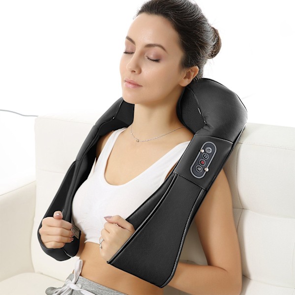Auton koti sähköinen olkapää- ja niskahuivi, Shiatsu-hieroja, hieroja lämmityksellä niskaan, selkään ja olkapäähän