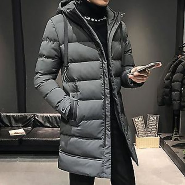 Miesten Talviparka Alasuntuva Takki Huppu Ultimate Lämpö Tuulen Suojaus Korkea Kaulus Keskipitkä Ulkoilma Lumitakki (2XL Armeijan Vihreä)