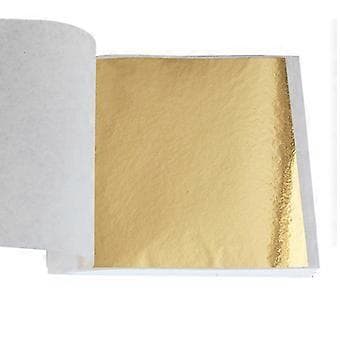 100x 9cm Jäljitelmäpaperit Askartelu DIY (Samppanja Kultainen)