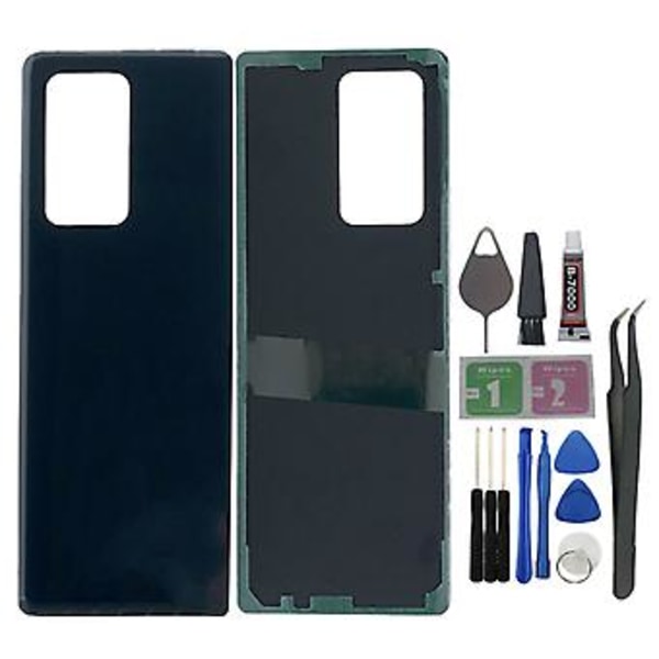 Til Z Fold 2 5G F916 Batteridæk Bagside Cover Udskiftning (Sort, Brun) (Sort)