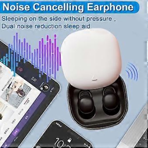Små Bluetooth-ørepropper for søvn, Mini trådløse diskrete ørepropper for musikk, hjem, arbeid