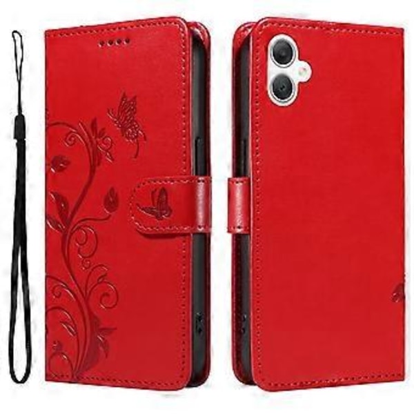 Fodral för Samsung Galaxy A06 med blommönster PU Läder Plånbok Telefonskydd (Stil C)