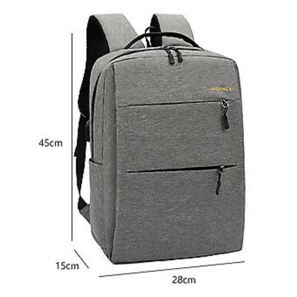 Lätt Resväska för Män, Skolryggsäck, Affärsryggsäck, Axelväska, Liten Fick, 3-pack (Ljusgrå)