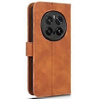 För Honor Magic7 Pro 5G Läderfodral Hudkänsla Anti-Fall Plånbok Flip Telefonfodral (Stil E)