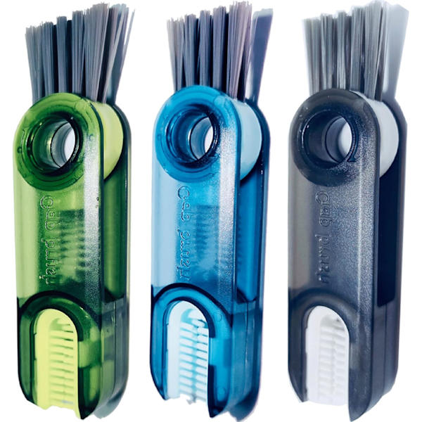 3-pack 3-i-1 lockrengöringsborste multifunktionell flaskrengöringsborste