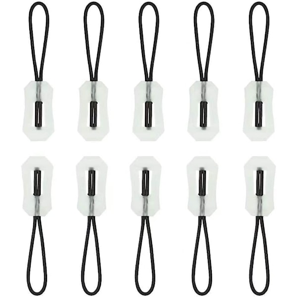 10pcs Glow in Dark Zipper Puller Head Anti-Lost Luminous Pull Zippers