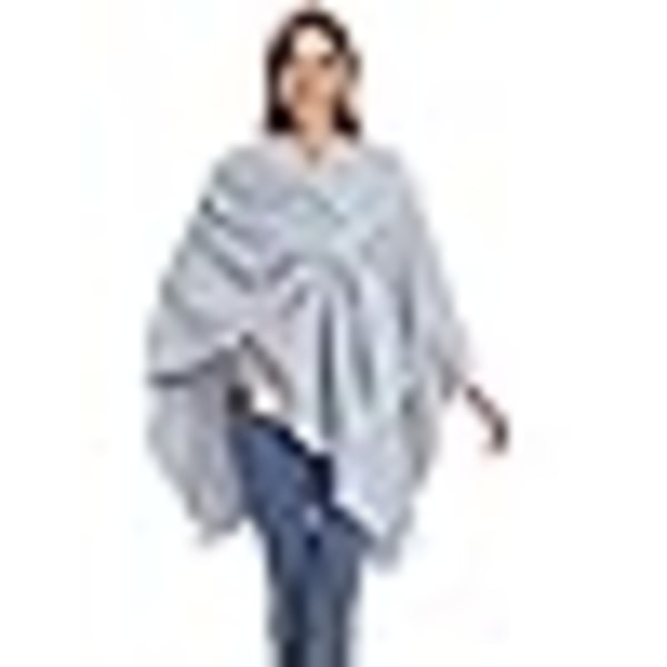 Poncho Dame Vinter Varmt Elegant Poncho Teppe Poncho Kappe Strikket Poncho Frakk Vinter Poncho Sjal Kvinne Gave til Bursdag Jul