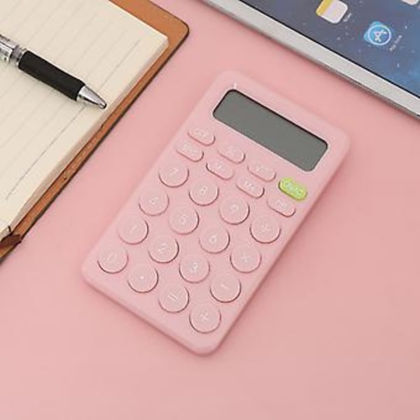 Söt Färgad Kalkylator Automatisk Sömn Lättläst Kalkylator För Skolstudenter Pojkar Flickor (Himmelsblå)