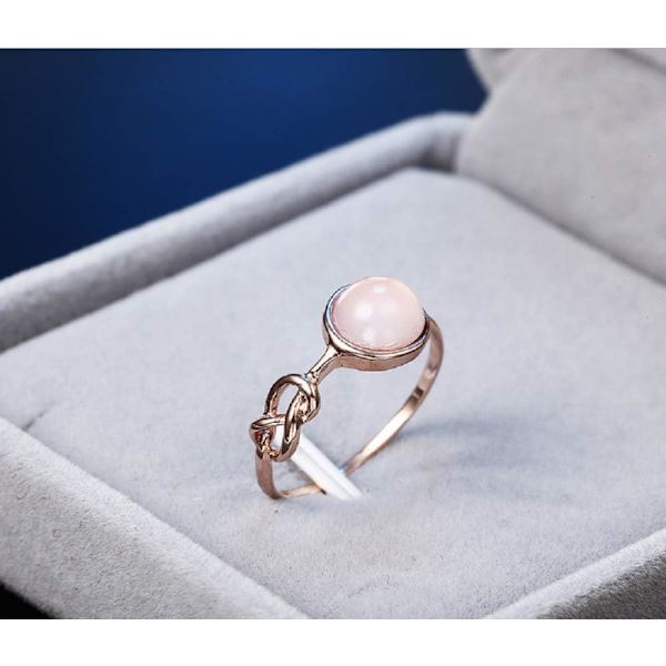Opal Smycken Vacker Mode Dam Pink Månsken Roséguld Fi