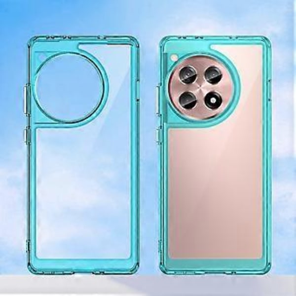 Skal för OnePlus 12R 5G/Ace 3 5G TPU+Akryl Skyddande Mobilskal (Transparent Blå)