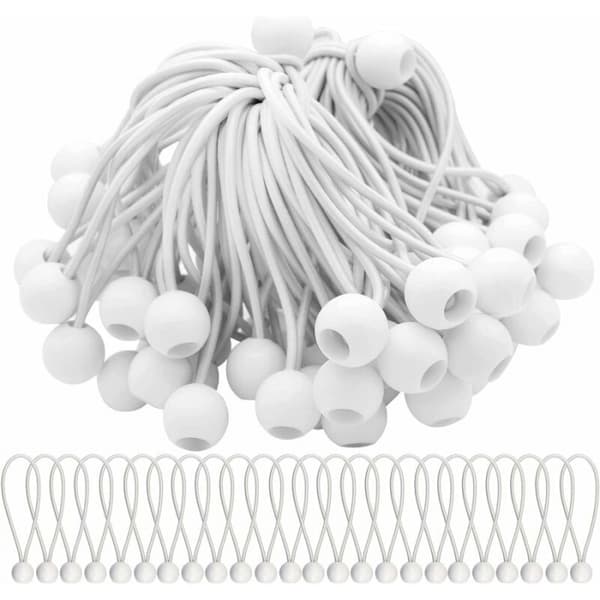 Pakke med 50 elastiske strammere strikk med kuler elastisk strikk