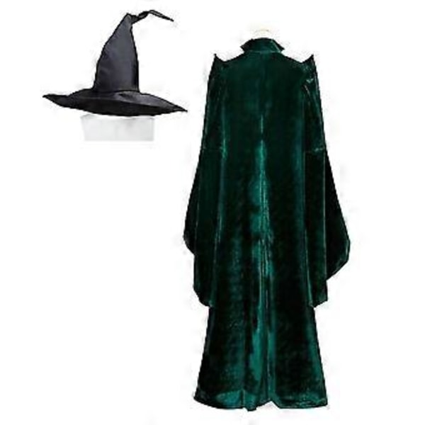 Minerva Mcgonagall Cosplay - Noitien ja Velhomaailman Rehtorin Kaapu Halloweenin Karnevaali Juhliin (L)