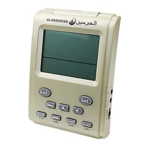 Ha-3011 Azan Moské Digitalt Ur Bordur Med Justerbar LCD-Skærm (Guld)