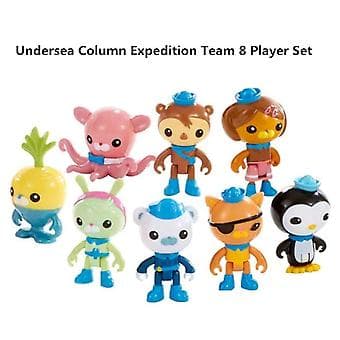 8-pack The Octonauts Figurer Octo Crew Pack Leksakssats Actionfigur Dockdocka ( )