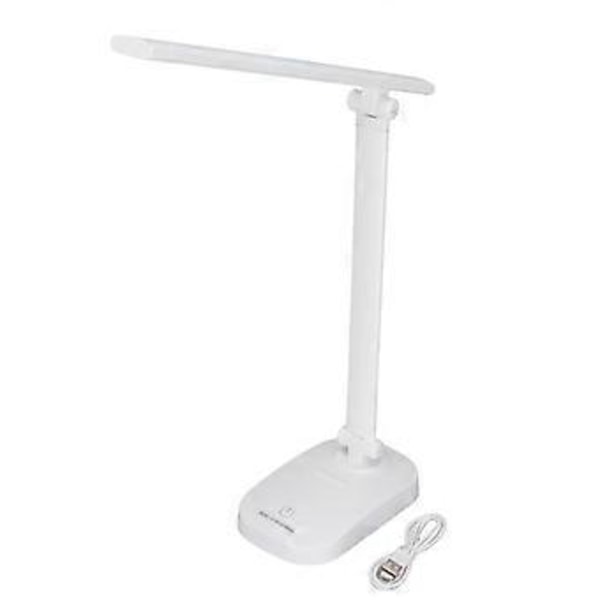 LED Bordlampe Øyebeskyttelse Sammenleggbar 3 Fargelys USB Oppladbar Bordlampe for Bord Arbeidsbenk Sybord