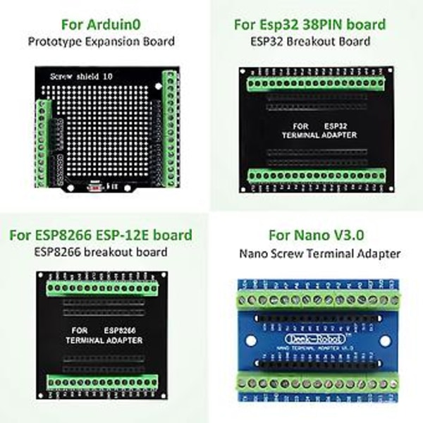 ESP32 Breakout-levy GPIO 1 -> 2 Yhteensopiva NodeMCU-32S Lua 38-nastainen GPIO-laajennuslevy