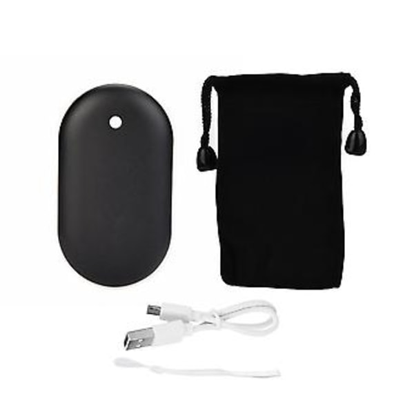 Multifunktionell portabel powerbank med kullerstensdesign, explosionssäker (svart)