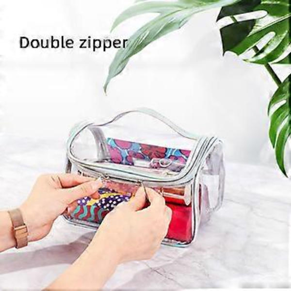 1/2/3-pack Damväska för kvinnor, transparent sminkväska, multifunktionell kosmetisk väska, plånbok, avslappnad förvaring, organiserare (Stil A 1-pack)