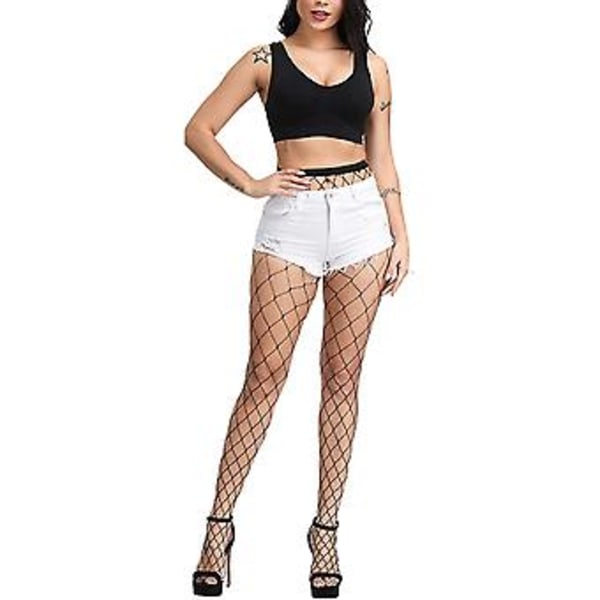 Fishnet Strømper Kvinder Høj Talje Strømper Sexy Gennemsigtig Mesh Strømpebukser S-3xl XXL