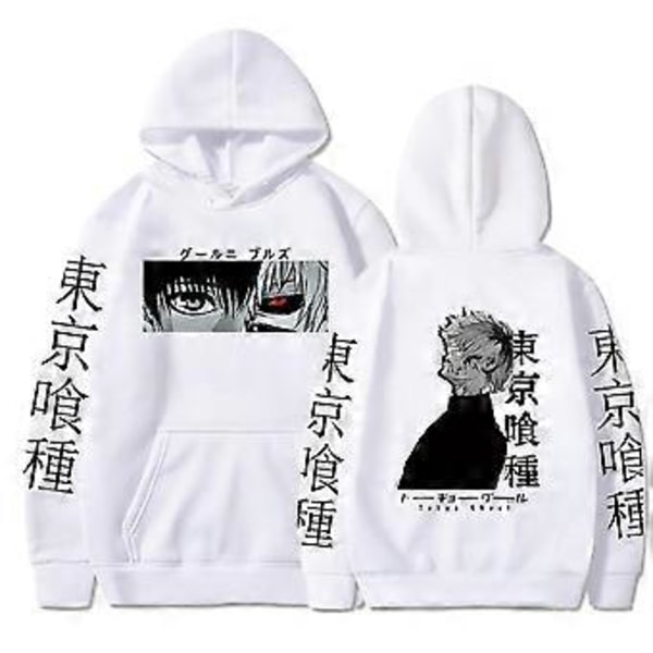 Tokyo Ghoul Anime Hoodie Tröjor Ken Kaneki Grafiskt Tryckta Toppar Casual Hip Hop Streetwear (XXXL svart)