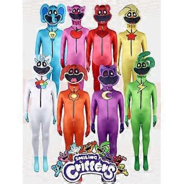 Poppy Playtime 3 Smiling Critters Cosplay Jumpsuit Kattsömn Miss Delight Halloween Kostym för Vuxna (180 Crafty Corn)