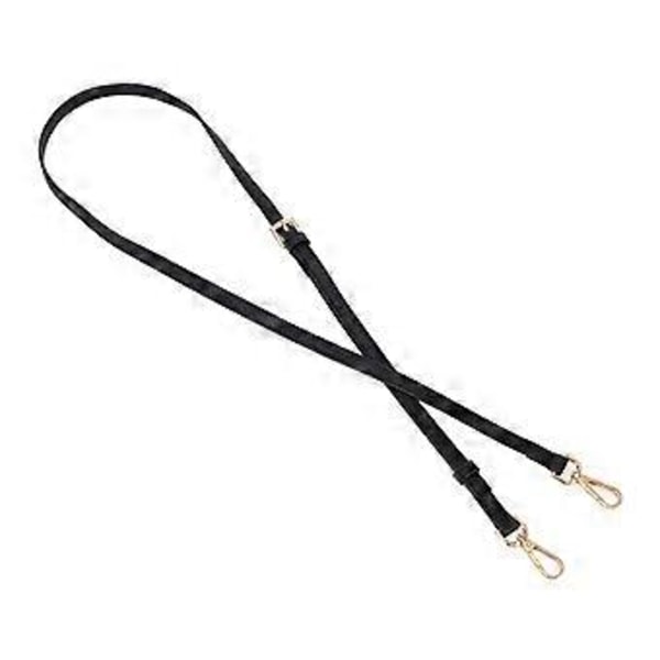 PU Läder Axelrem Ersättning Justerbar Väskrem för Axelväska Crossbody Väska Portfölj Skolväska DIY Väsk-tillverkning (Svart)