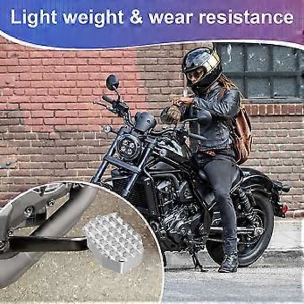 Motorcykel Bakre Fotbroms Spak Pedal Förstora Förlängning Broms Pinne Pad Förlängare för Rebel1100 CM1100 21-22 Silver