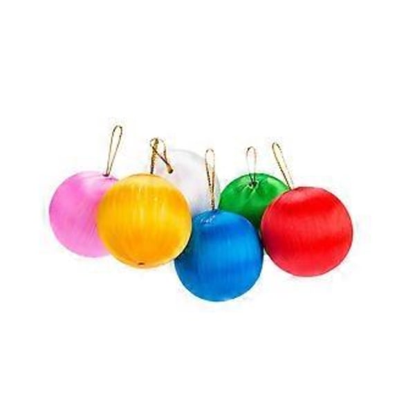 6 st julgransbollar Hängande Dekorationer Färgglada Juldekorationer för Hem Butik Kontor (4CM)